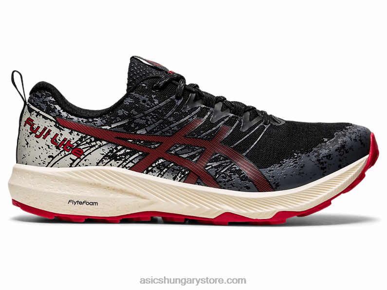 fuji lite 2 Asics 0BNZ01661 fekete/elektromos piros