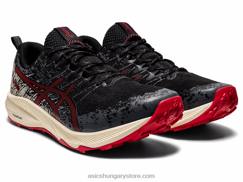 fuji lite 2 Asics 0BNZ01661 fekete/elektromos piros