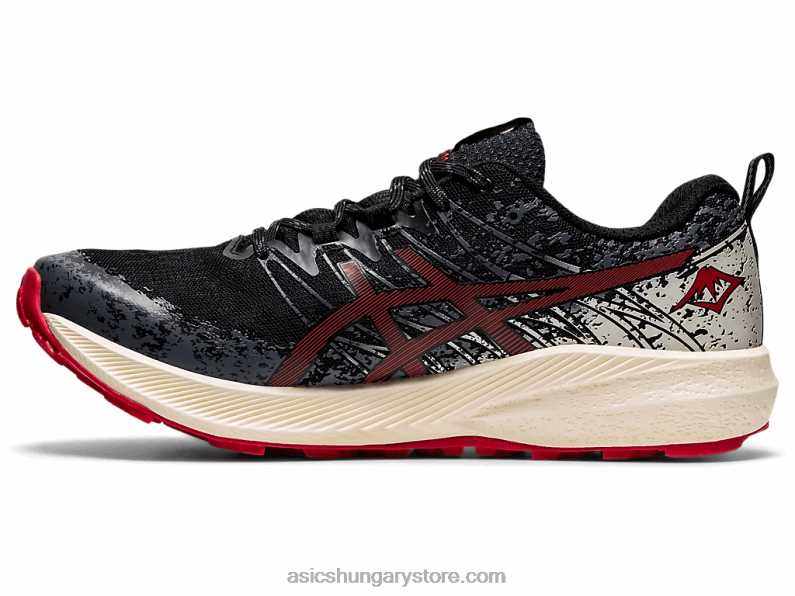 fuji lite 2 Asics 0BNZ01661 fekete/elektromos piros