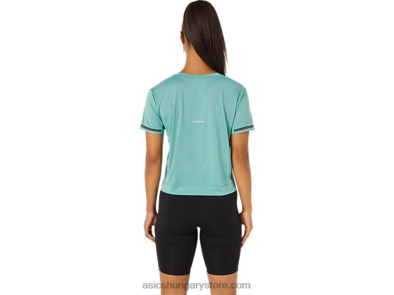 női verseny crop top Asics 0BNZ03254 zsálya